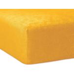 Gelbe Traumschlaf bügelfreie Bettwäsche aus Baumwolle 160x200 