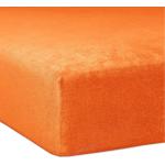 Orange Traumschlaf Spannbettlaken & Spannbetttücher aus Baumwolle trocknergeeignet 100x190 
