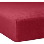 Rote Traumschlaf Frottee-Spannbetttücher aus Frottee maschinenwaschbar 100x190 