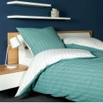 Blaue Traumschlaf bügelfreie Bettwäsche mit Reißverschluss aus Baumwolle 40x80 