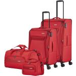 Rote Travelite Koffersets mit Außentaschen 