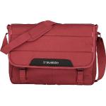 Rote Travelite Messenger Bags & Kuriertaschen mit Reißverschluss aus Kunstfaser mit Laptopfach 