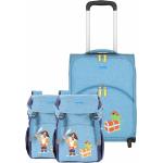 Reduzierte Blaue Travelite Youngster Handgepäck-Trolleys & Kabinentrolleys mit Reißverschluss für Kinder 3-teilig 