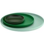 Grüne Minimalistische Vitra Runde Tablettsets aus Kunststoff lebensmittelecht 