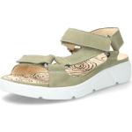 Grüne Ganter Nachhaltige Outdoor-Sandalen in Breitweite aus Leder mit herausnehmbarem Fußbett für Damen Größe 40 für den für den Sommer 