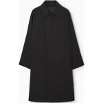 Schwarze Wasserdichte COS Trenchcoats mit Reißverschluss aus Baumwollmischung für Herren Größe XL 