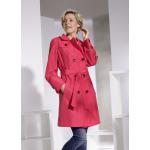Rote bader Maxi Trenchcoats lang mit Gürtel aus Taft für Damen Größe S für den für den Herbst 