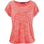 Rote Melierte Kurzärmelige T-Shirts für Damen Größe S für den für den Sommer 