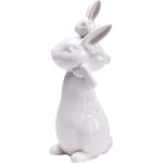 Weiße TrendLine Globus Hasen-Gartenfiguren aus Keramik 