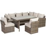 Braune TrendLine Globus Lounge Gartenmöbel & Loungemöbel Outdoor aus Polyrattan 5-teilig 