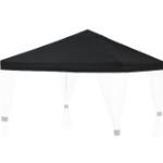 Schwarze TrendLine Globus DeLuxe Pavillondächer aus Polyester UV-beständig 3x3 
