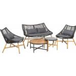 Schwarze Moderne TrendLine Globus Lounge Gartenmöbel & Loungemöbel Outdoor aus Holz Breite 100-150cm, Höhe 0-50cm, Tiefe 50-100cm 