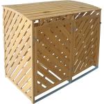 TrendLine Mülltonnenbox aus Holz für 2 x 240 l Mülltonnen - [GLO692503206]