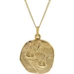 Goldene Goldketten mit Sternzeichen-Motiv poliert aus Gold 9 Karat für Herren 