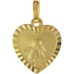 Goldene Engel Anhänger mit Engel-Motiv aus Gold 14 Karat für Kinder 