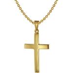 Goldene Elegante trendor Kreuzketten vergoldet aus Gold 14 Karat für Herren zum Vatertag 
