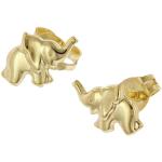 Goldene Motiv trendor Elefanten Ohrringe mit Elefantenmotiv Glänzende aus Gold für Kinder 