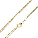 Goldene trendor Zweireihige Halsketten & Mehrlagige Halsketten aus Gold 9 Karat für Damen 