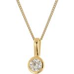 Goldene Elegante trendor Ketten mit Anhänger poliert aus Gold 14 Karat mit Diamant für Damen 