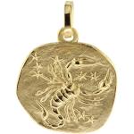 Goldene trendor Runde Skorpion-Anhänger mit Sternzeichen-Motiv aus Gold für Herren zum Vatertag 