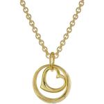 Goldene trendor Taufketten mit Herz-Motiv aus Gold 9 Karat mit Zirkonia für Damen für Zeremonien 