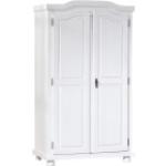 Weiße Landhaus-Kleiderschränke lackiert aus Massivholz Breite 100-150cm, Höhe 100-150cm, Tiefe 50-100cm 