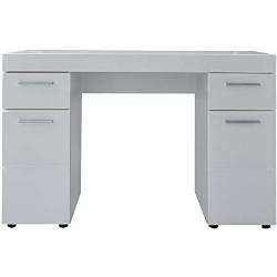 trendteam smart living - Schminktisch Schreibtisch Tisch - Jugendzimmer - Amanda - Aufbaumaß (BxHxT) 120 x 76 x 41 cm - Farbe Weiß Hochglanz - 139301201