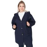 Reduzierte Marineblaue Casual Trendyol Trenchcoats aus Baumwolle für Damen Größe 6 XL Große Größen 