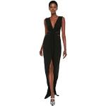 Schwarze Elegante Trendyol Maxi V-Ausschnitt Lange Abendkleider aus Polyester für Damen Größe XS 