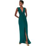 Smaragdgrüne Elegante Trendyol V-Ausschnitt Festliche Kleider aus Polyester für Damen Größe XS 
