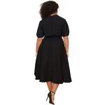 Reduzierte Schwarze Trendyol Midi Abendkleider A-Linie aus Polyester für Damen Größe 6 XL Große Größen 