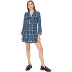 Trendyol Woman Regular Blazer fit Lapel collar Woven Dress, Navy Blue, 38