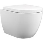 Weiße Treos 810 Wand-WCs glänzend aus Keramik 