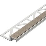 Sandfarbene Treppenkantenprofile aus Aluminium 