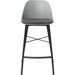 Graue Moderne Topdesign Rechteckige Barhocker & Barstühle mit Rückenlehne Breite 0-50cm, Höhe 50-100cm, Tiefe 0-50cm 