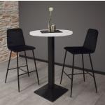 Schwarze Moderne Runde Runde Tische 70 cm matt aus Metall Breite 50-100cm, Höhe 100-150cm, Tiefe 50-100cm 