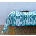 Türkise Mediterrane Rechteckige Tischdecken aus Textil 