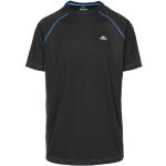 Schwarze Kurzärmelige Trespass Rundhals-Ausschnitt T-Shirts aus Polyester für Herren Größe XS 