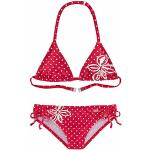 Reduzierte Rote Gepunktete VENICE BEACH Triangel Bikinis für Kinder mit Schnalle aus Polyamid für Mädchen Größe 176 für den für den Winter 