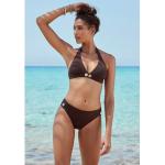 Dunkelbraune Vivance Neckholder-Bikinis ohne Verschluss mit Rückenverschluss für Damen Größe XS 