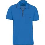 Blaue Trigema Shirts mit Tasche mit Reißverschluss aus Baumwolle für Herren Größe 5 XL 