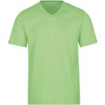 Mintgrüne Unifarbene Kurzärmelige Trigema Rundhals-Ausschnitt T-Shirts aus Baumwolle für Herren 