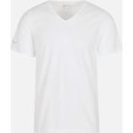 Weiße Unifarbene Kurzärmelige Trigema Bio V-Ausschnitt Shirts mit Tasche für Herren Größe XXL 