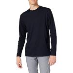 Reduzierte Marineblaue Langärmelige Trigema T-Shirts aus Baumwolle für Herren Größe 3 XL 