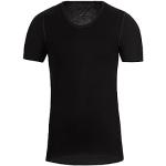 Schwarze Halblangärmelige Trigema Feinripp-Unterhemden für Herren Größe M 2-teilig 