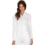 Weiße Sportliche Trigema Zip Hoodies & Sweatjacken mit Knopf aus Baumwolle für Damen Größe XS 