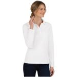 Weiße Langärmelige Trigema Nachhaltige Langarm-Poloshirts mit Knopf aus Baumwolle für Damen Größe 3 XL 