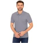 Graue Kurzärmelige Trigema Kurzarm-Poloshirts mit Knopf für Herren Größe 5 XL Große Größen 