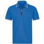 Blaue Sportliche Kurzärmelige Trigema Nachhaltige Kurzarm-Poloshirts mit Reißverschluss für Herren Größe 5 XL Große Größen 