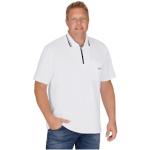 Weiße Bestickte Sportliche Kurzärmelige Trigema Kurzarm-Poloshirts mit Reißverschluss aus Baumwolle für Herren Größe 5 XL Große Größen 